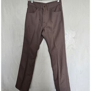 Levis 31x30 Men Vintage Dacron Polyester Bootcut Sta-Prest Pants 70s Black Tag